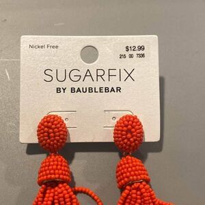 NEW Sugarfix by Baublebar Red beaded dangle Earrings